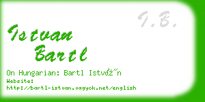 istvan bartl business card